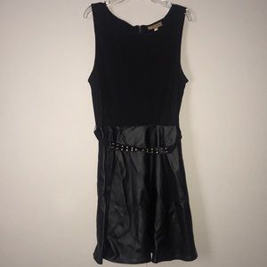 Black Half Leather Dress